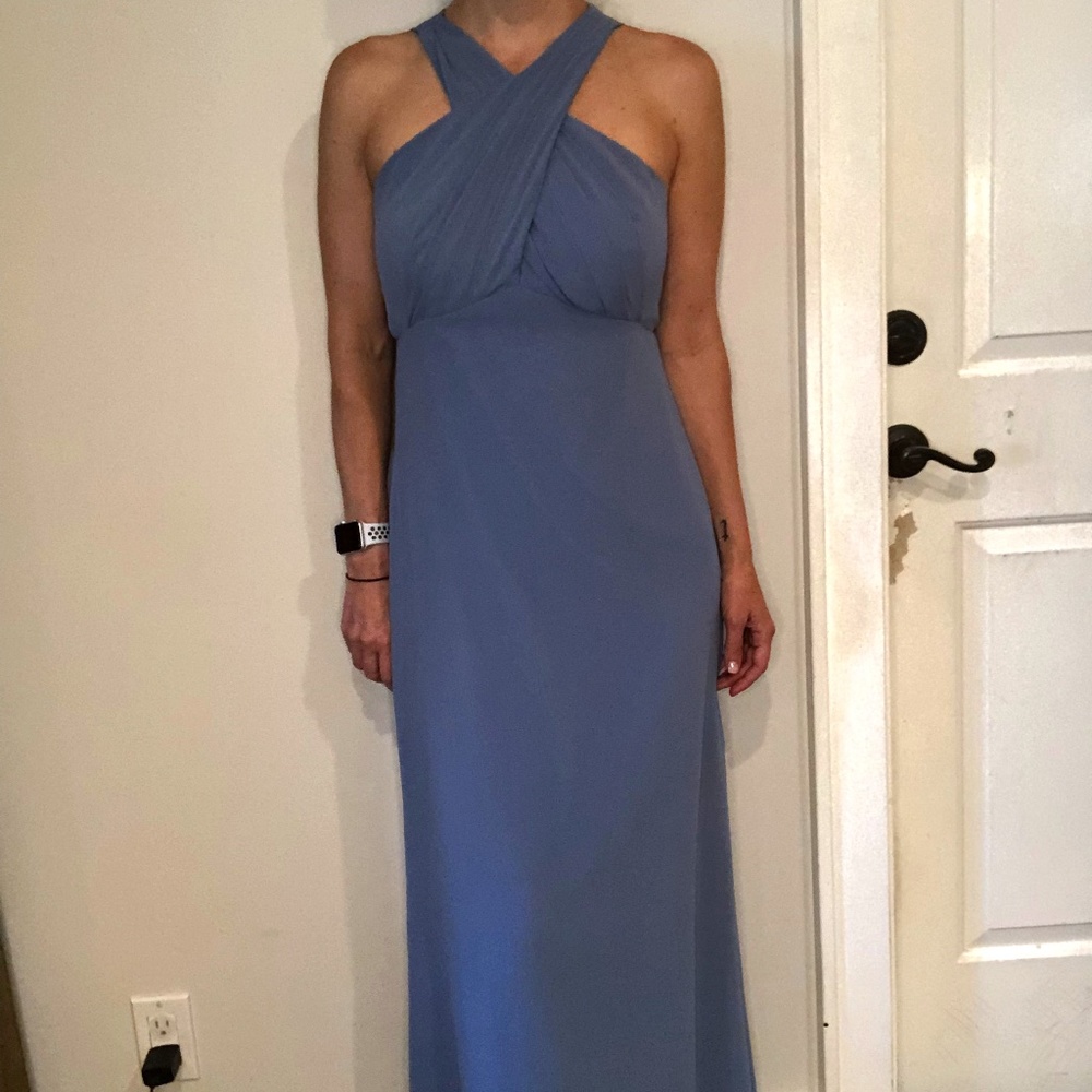 Periwinkle blue bridesmaid dress size 4 after six